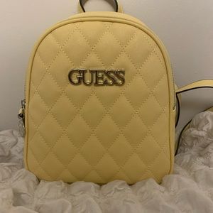Brand New Yellow Guess Backpack